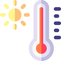 Hot temperature icon