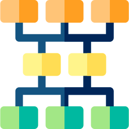 diagramma organizzativo icona