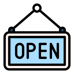 abierto icono