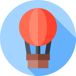 Hot air balloon icon