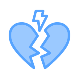 Broken heart icon