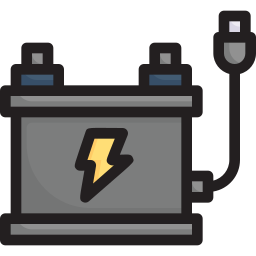 batería recargable icono