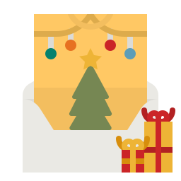 tarjeta de navidad icono