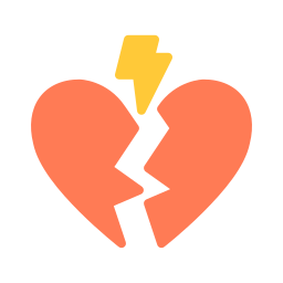 Broken heart icon