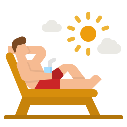 Sunbathing icon