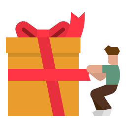 scatola regalo icona