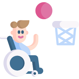 koszykówka na wózkach inwalidzkich ikona
