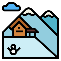 station de ski Icône