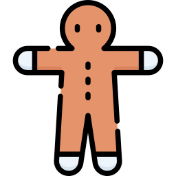 Gingerbread man icon