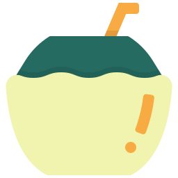 Coconut drink icon