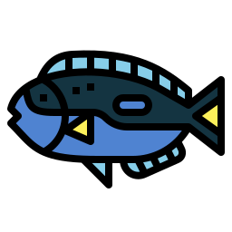 poisson bleu tang Icône