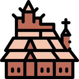 iglesia de madera de borgund icono