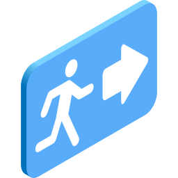 Emergency exit icon