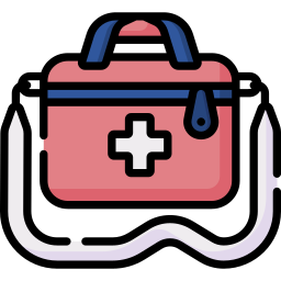 First aid bag icon