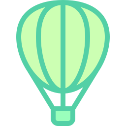 Hot air balloon icon