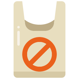 geen plastic zakken icoon