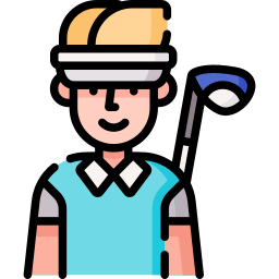 gracz w golfa ikona
