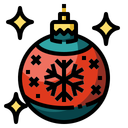 Christmas ball icon