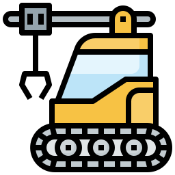 Demolition crane icon