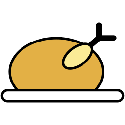geroosterde kip icoon