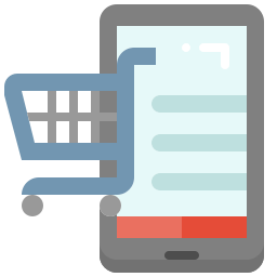 Mobile shopping icon