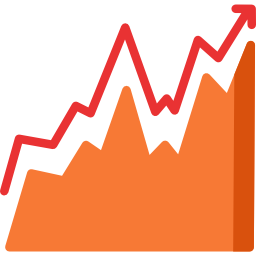 graphique en ligne Icône