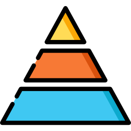 graphique pyramidal Icône