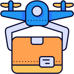 Drone delivery icon