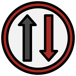 twee richtingen icoon