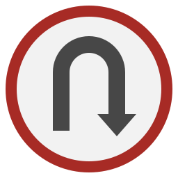 U turn icon