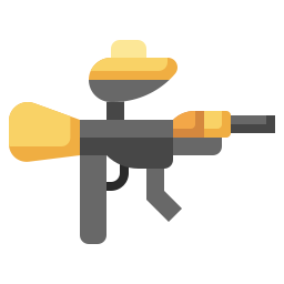 pistola de paintball icono
