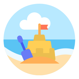 Sand castle icon