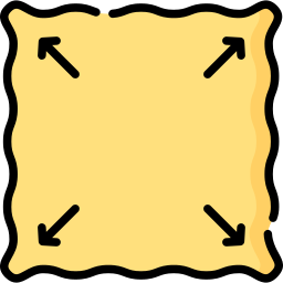 tejido elástico en cuatro direcciones icono