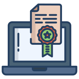 Online certificate icon