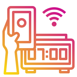 Digital alarm clock icon