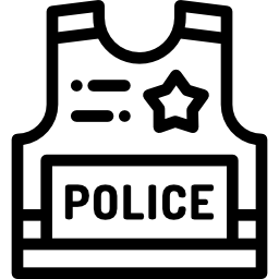 chaleco de la policía icono