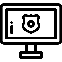 computer della polizia icona