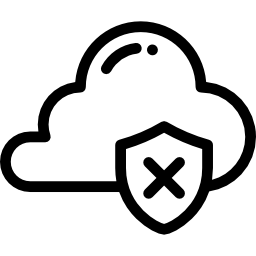 cloud non sécurisé Icône