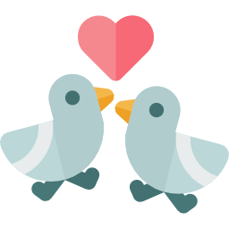 pájaros del amor icono