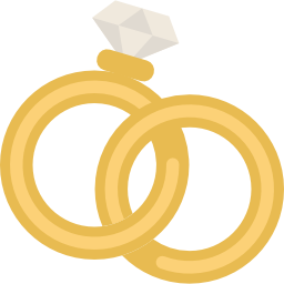 Wedding rings icon