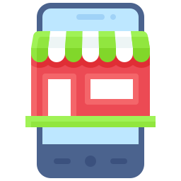 shopping mobile Icône