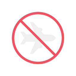 geen vlucht icoon