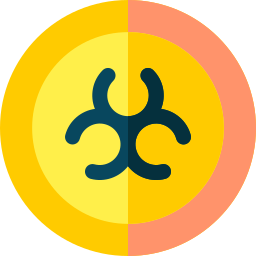 segnale di rischio biologico icona