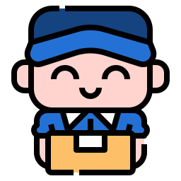 Delivery man icon