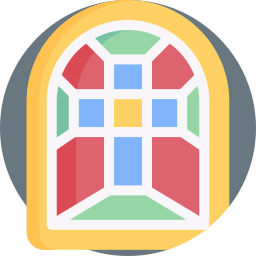 Stained glass window icon