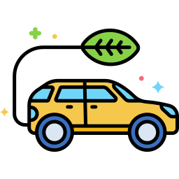 Eco car icon