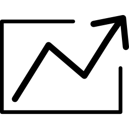 grafik-symbol für aufsteigende datenanalyse für die schnittstelle icon