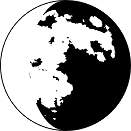 Moon phase symbol with craters icon