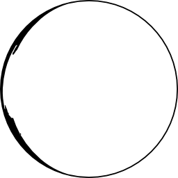 símbolo de la fase de luna nueva icono
