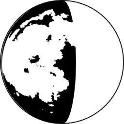 simbolo della fase crescente della luna icona